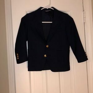 Lands’ End Kids Navy Hopsack Blazer